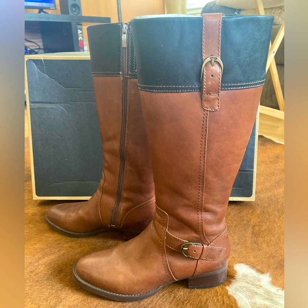 Ariat “York” Tall Calf Width Color-Block Boot, Bl… - image 1